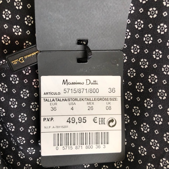NWT Massimo Dutti Silk Top Size 4 - Picture 7 of 7